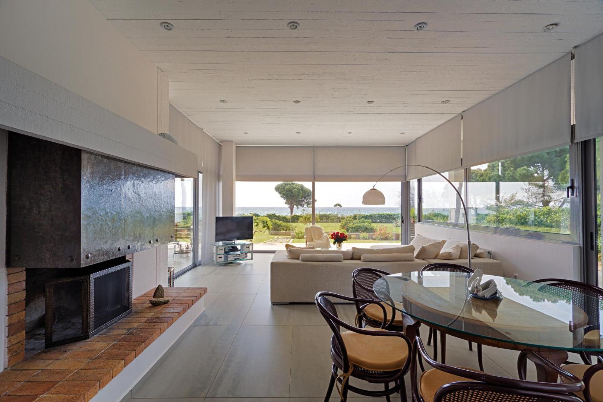 Beachfront Villa Hoopoe Schinias, Marathon Bagian luar foto
